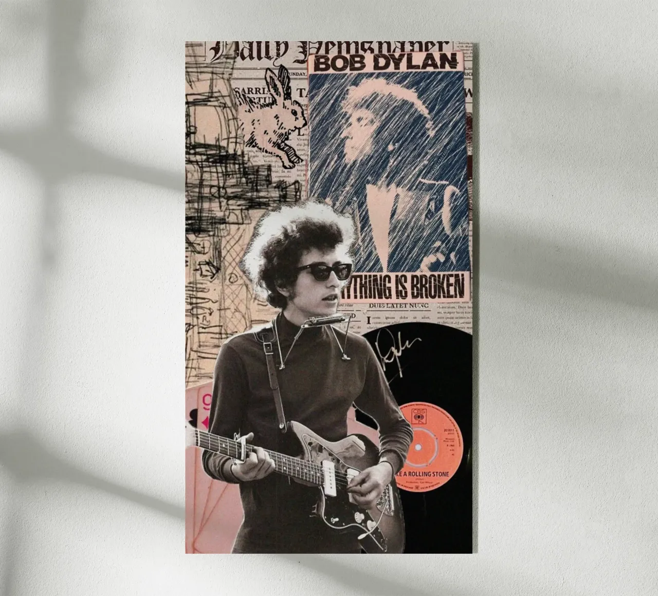 Bob Dylan dal vivo e unplugged plexiglass da xerico