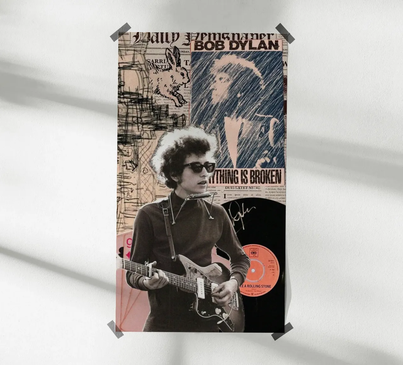 Bob Dylan dal vivo e unplugged carta hahnemühle da xerico