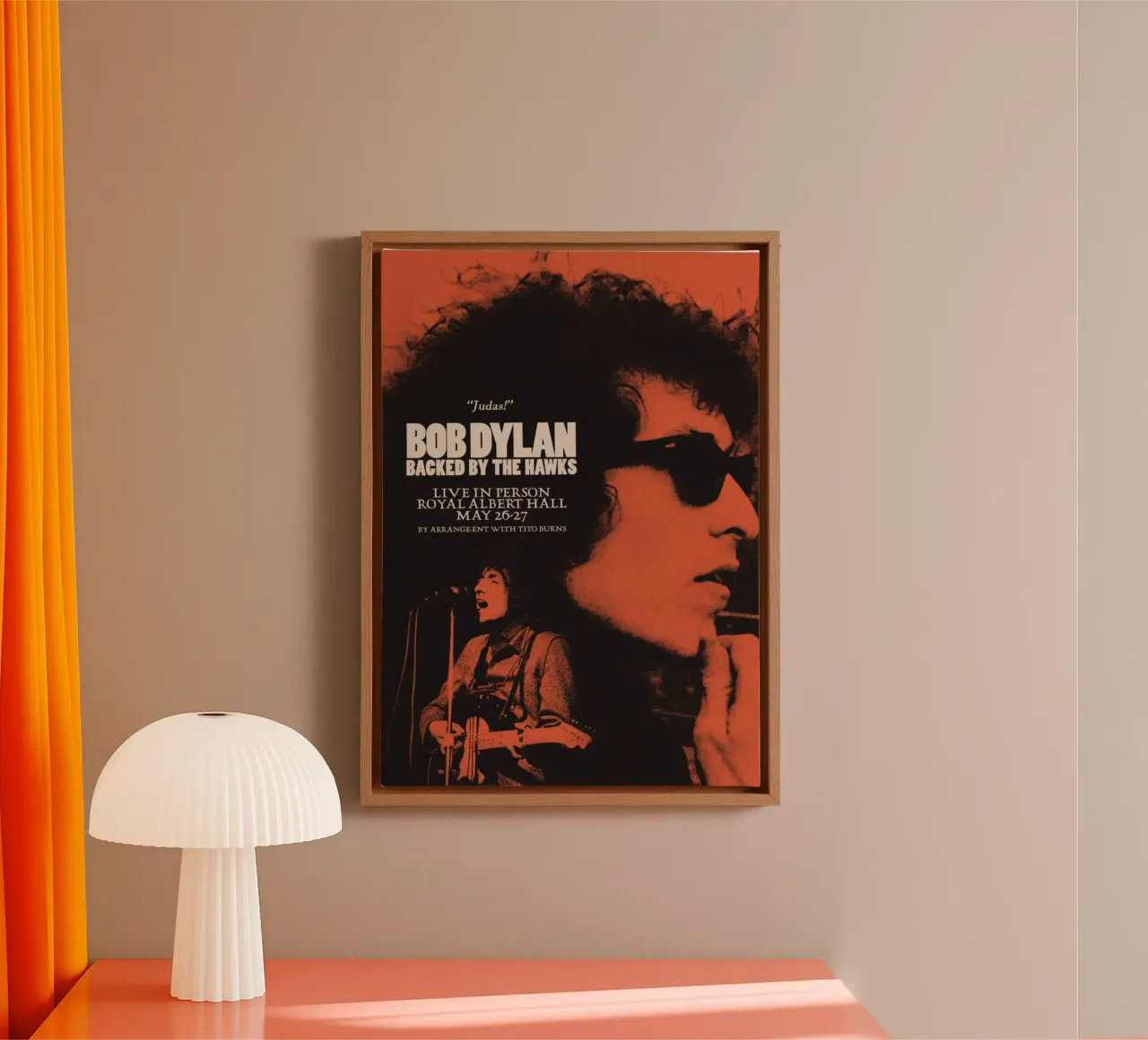 Bob Dylan live belevenis canvas met Baklijst van xerico