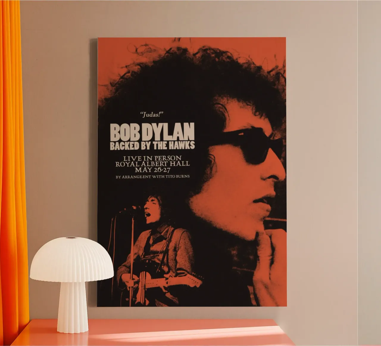 Bob Dylan live belevenis canvas met Baklijst van xerico