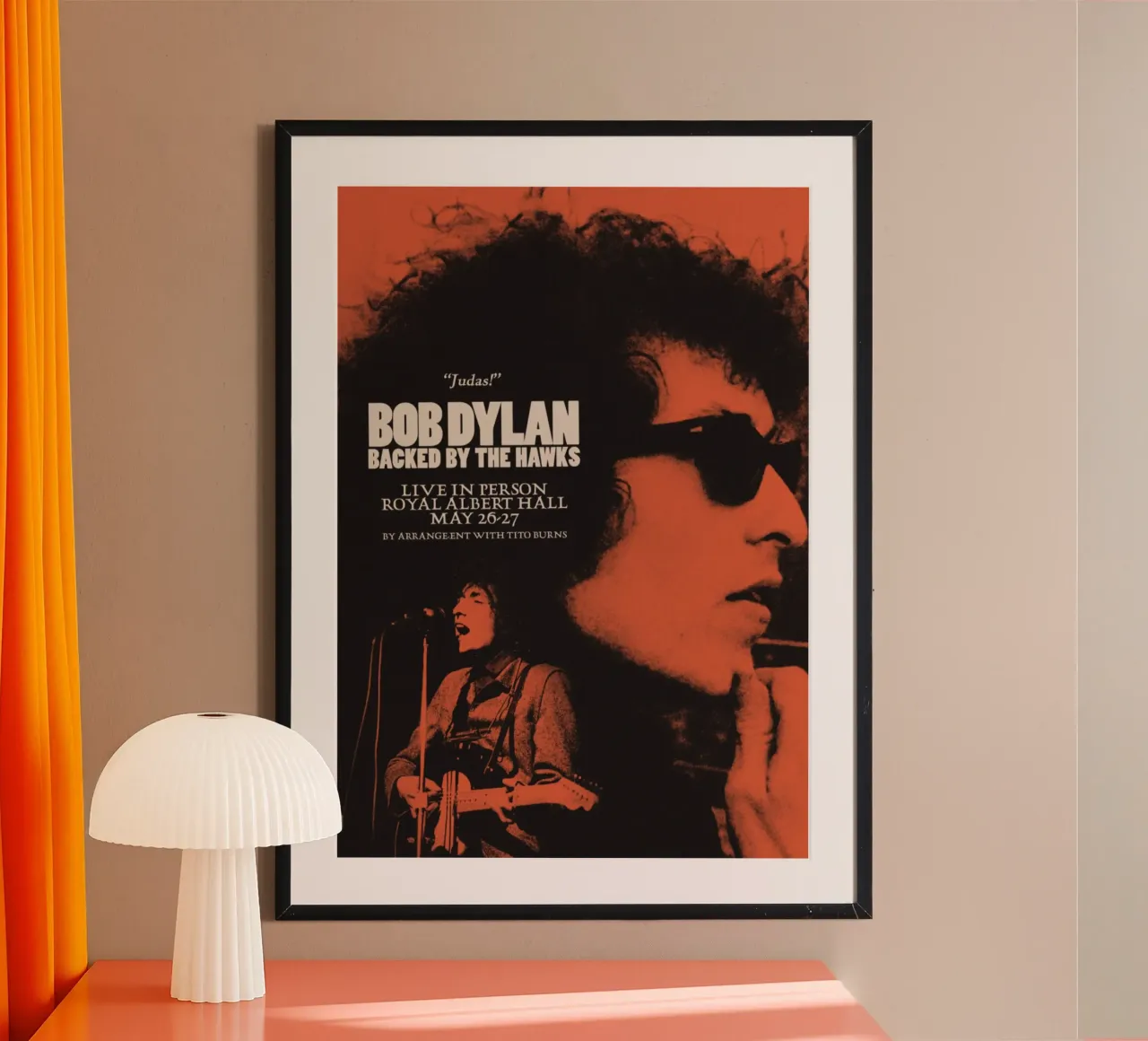 Esperienza dal vivo di Bob Dylan poster con telaio in alluminio da xerico