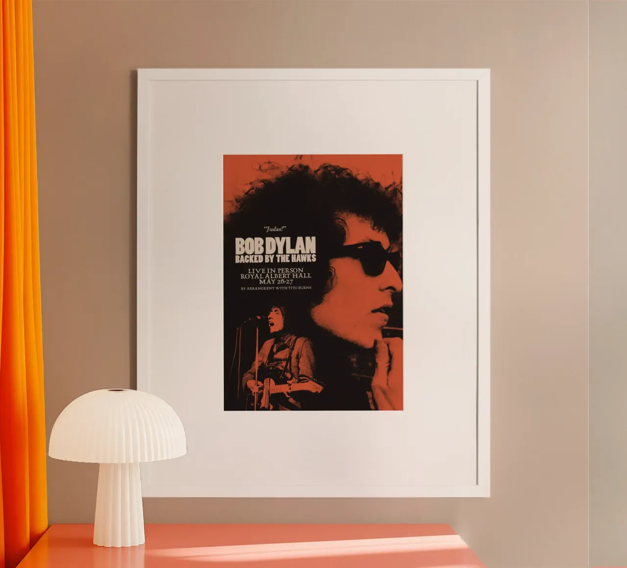 Esperienza dal vivo di Bob Dylan poster con telaio in alluminio da xerico