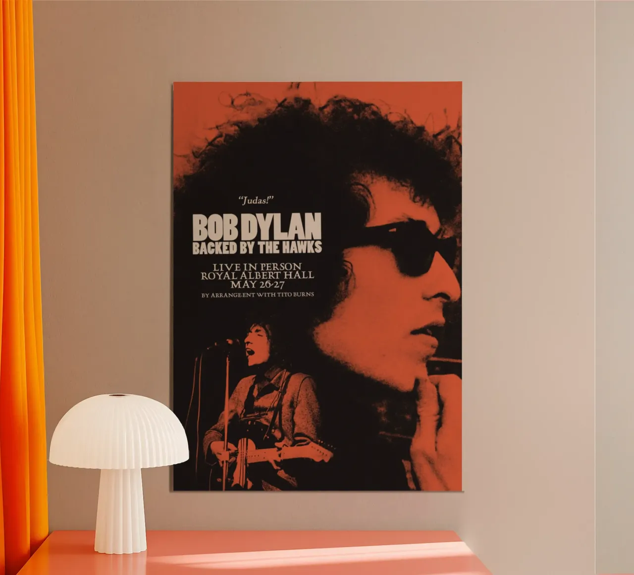 Esperienza dal vivo di Bob Dylan poster con telaio in alluminio da xerico