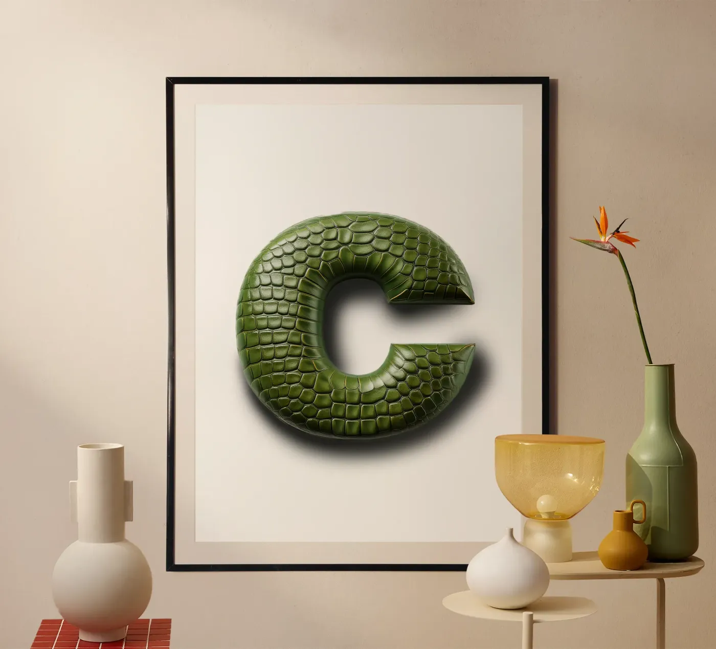 c – crocodile poster by The True Type