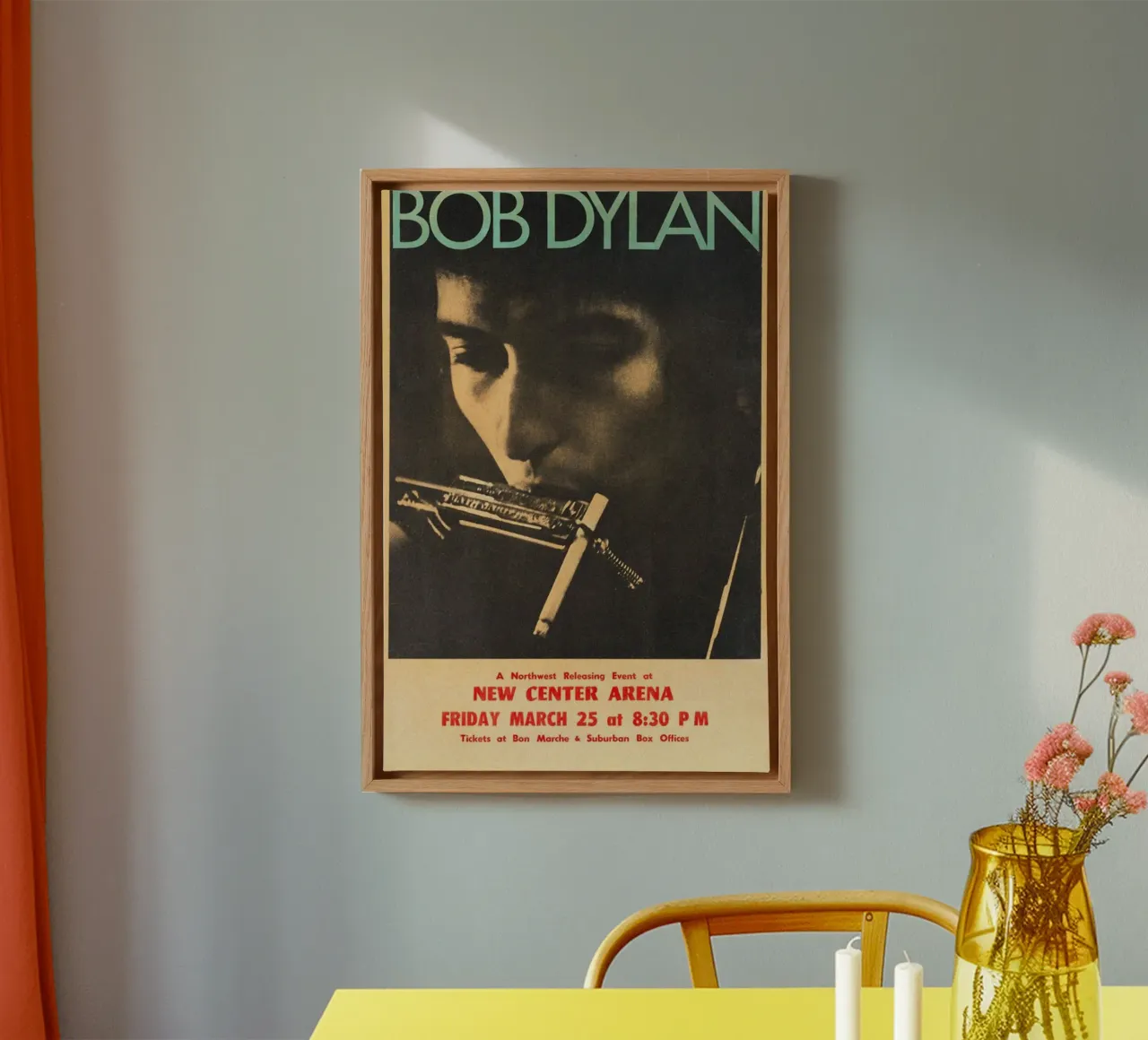 Le sessioni di Bob Dylan tela con Cornice a cassetta da xerico