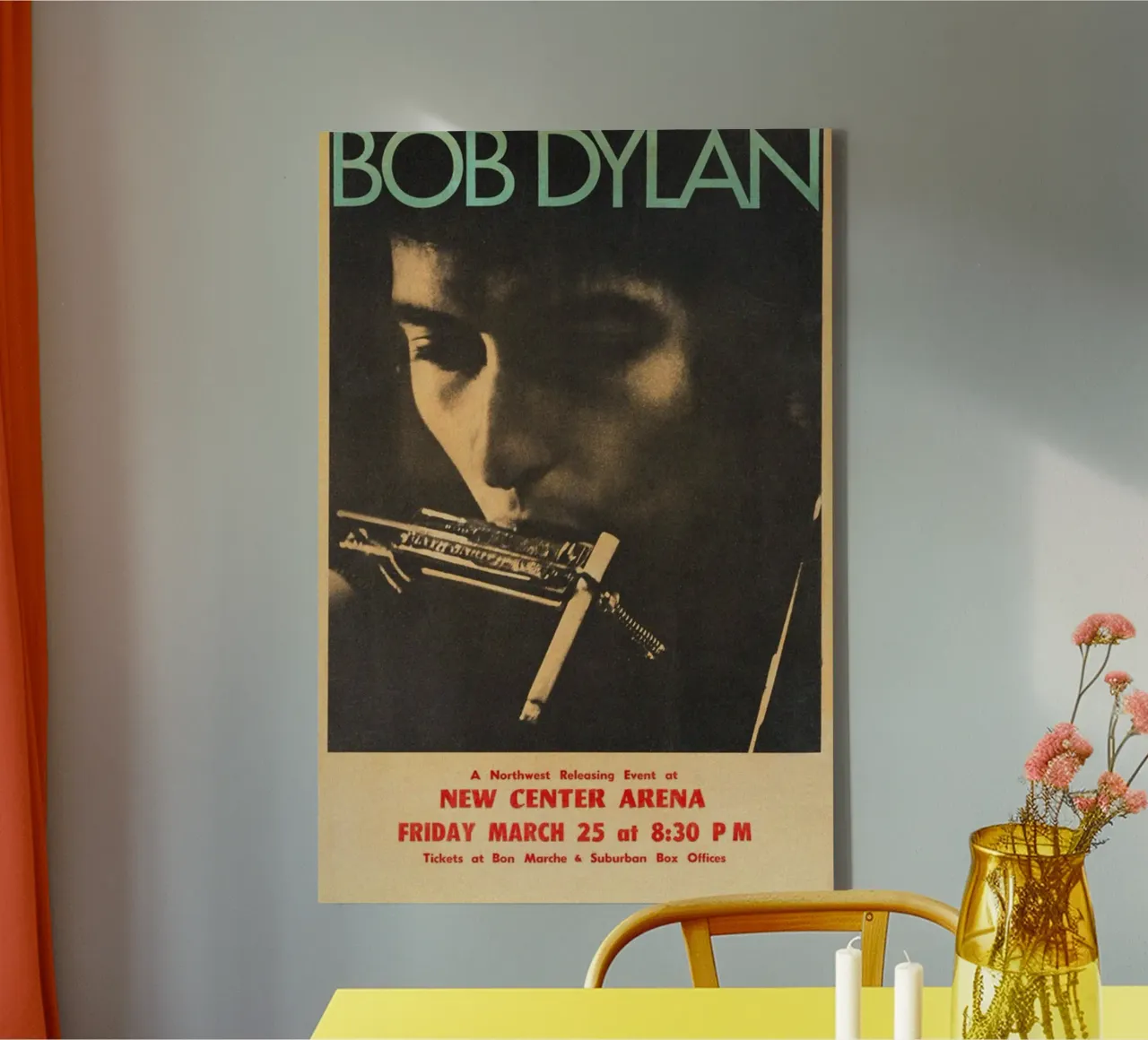Le sessioni di Bob Dylan tela con Cornice a cassetta da xerico