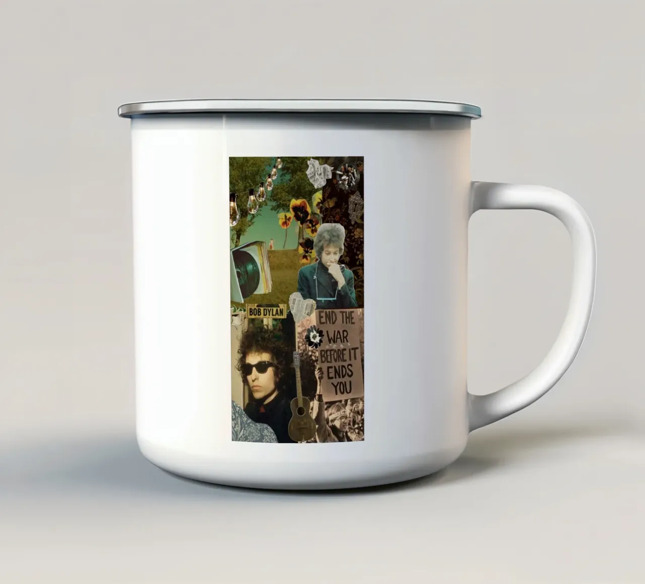 Canzoni di Bob Dylan dal vivo tazza in smalto da xerico