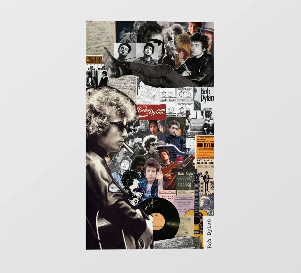 Bob Dylan sul palco telo in pvc da xerico