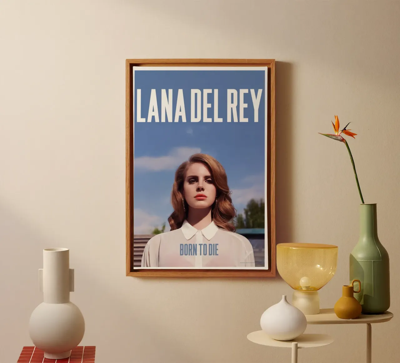 Lana Del Rey e l'arte del glamour triste tela con Cornice a cassetta da mamass