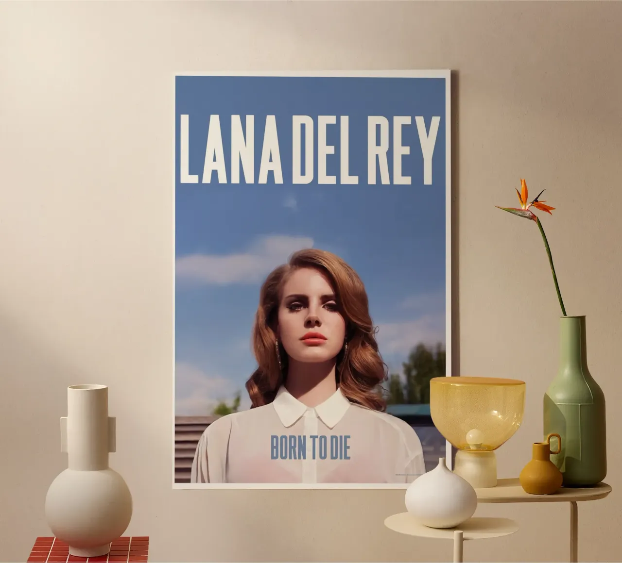 Lana Del Rey e l'arte del glamour triste tela con Cornice a cassetta da mamass