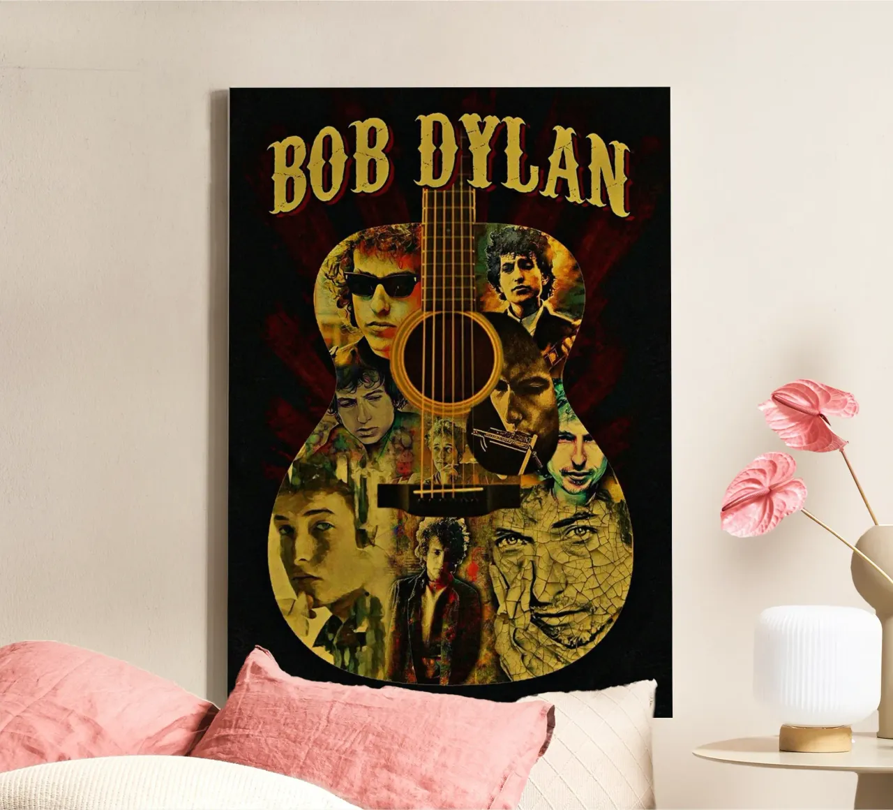 Cronache dal vivo di Bob Dylan tela con Cornice a cassetta da xerico