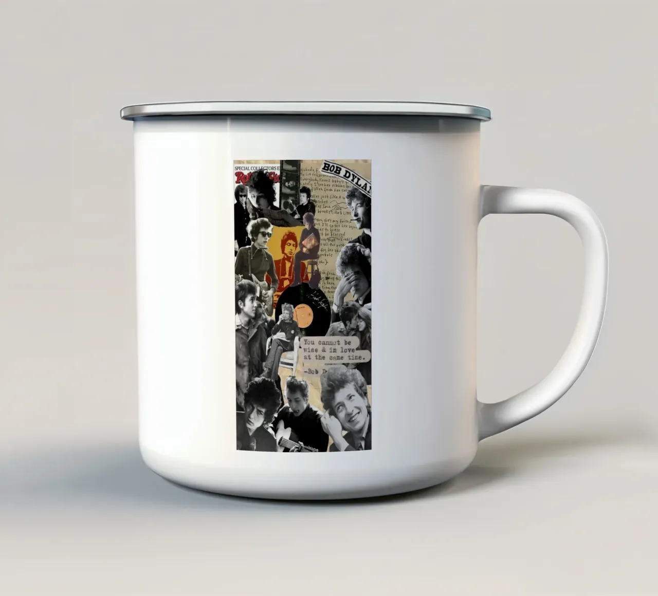 Bob Dylan Sogni elettrici tazza in smalto da xerico