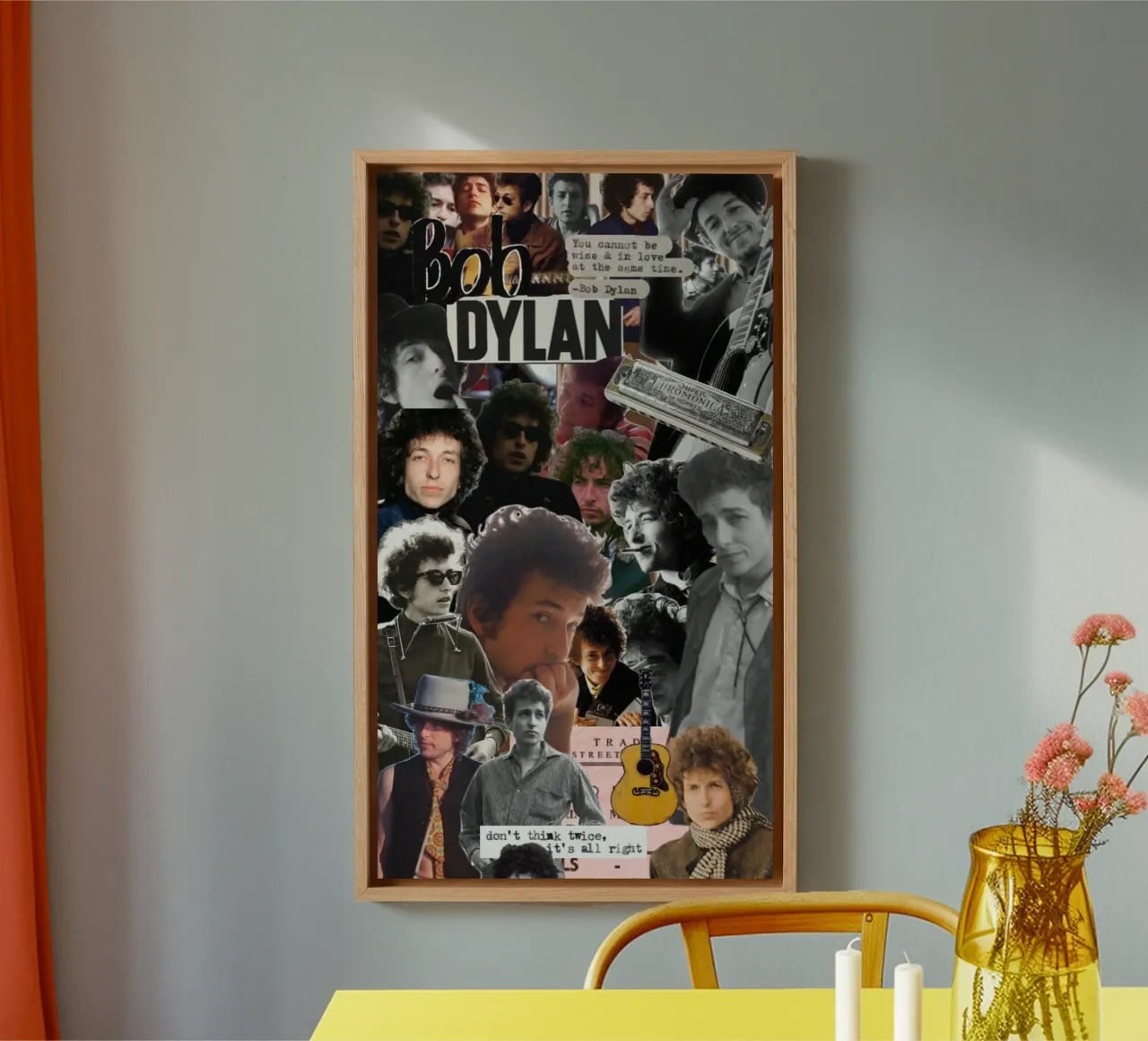 De legendarische Bob Dylan Show canvas met Baklijst van xerico