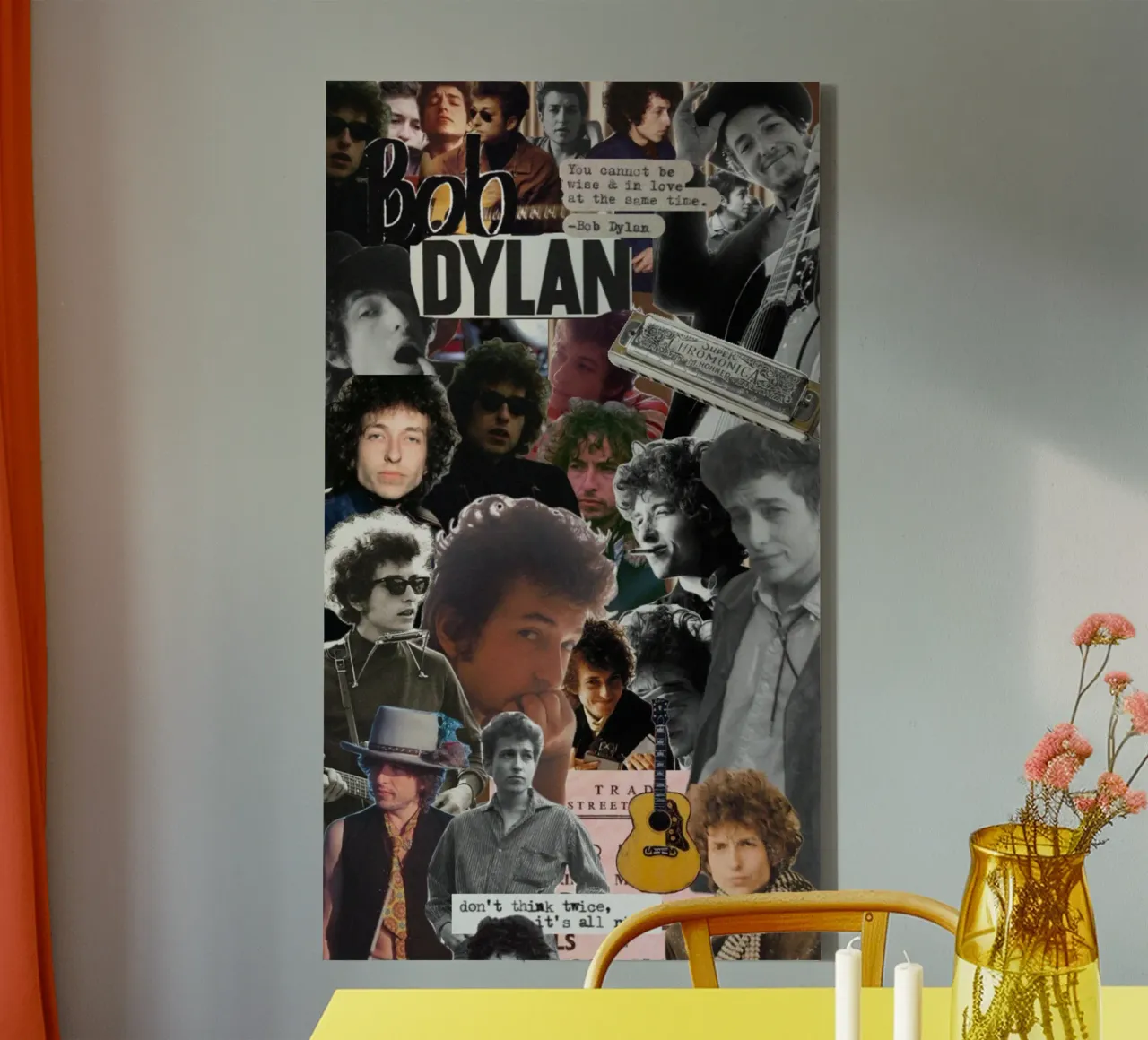 De legendarische Bob Dylan Show canvas met Baklijst van xerico