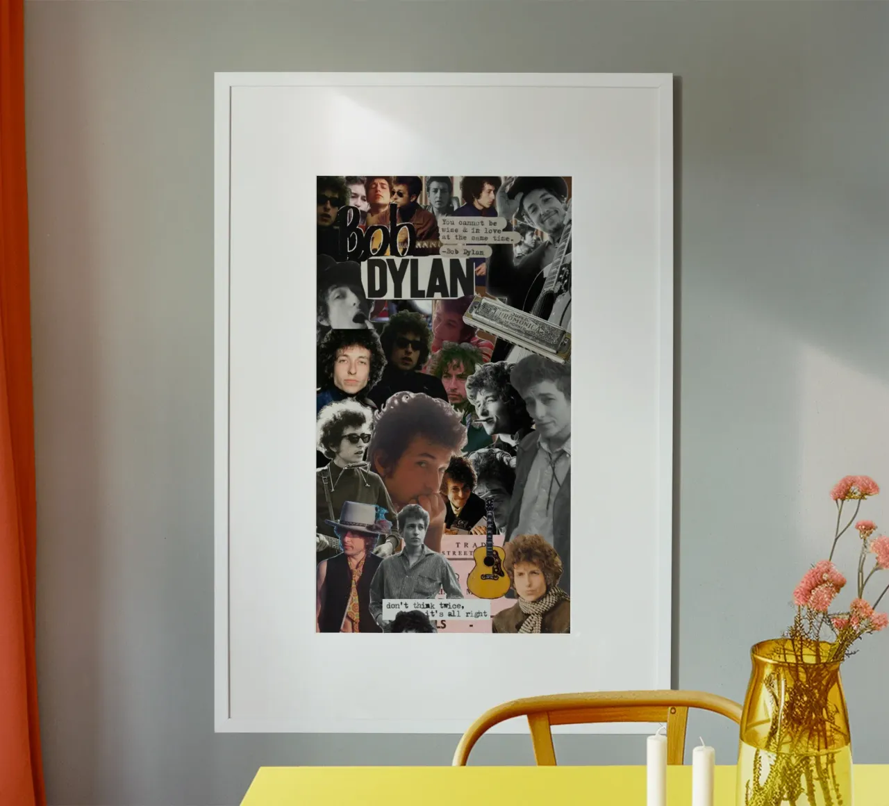Il leggendario spettacolo di Bob Dylan poster con telaio in plastica da xerico