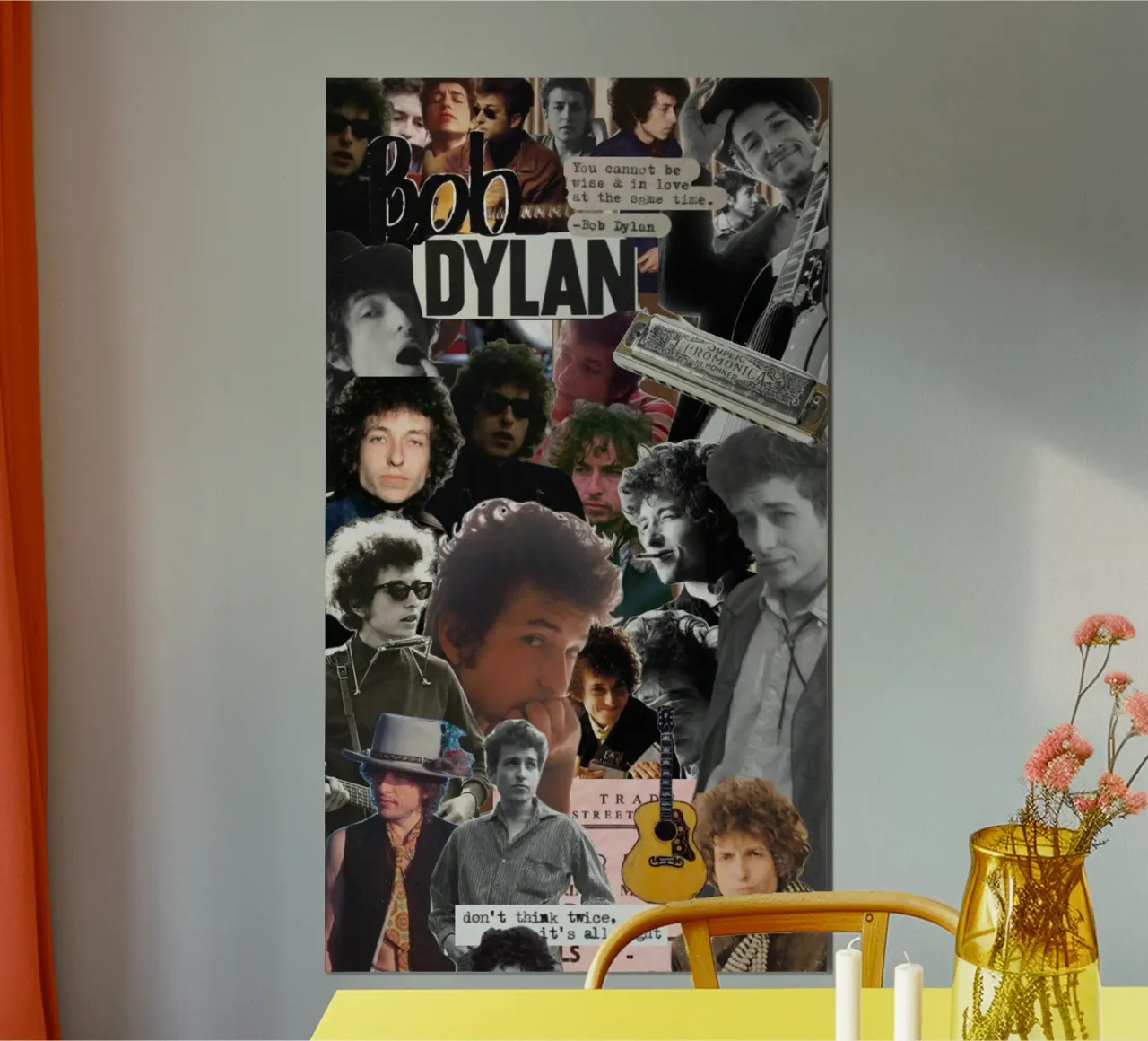 Il leggendario spettacolo di Bob Dylan poster con telaio in plastica da xerico