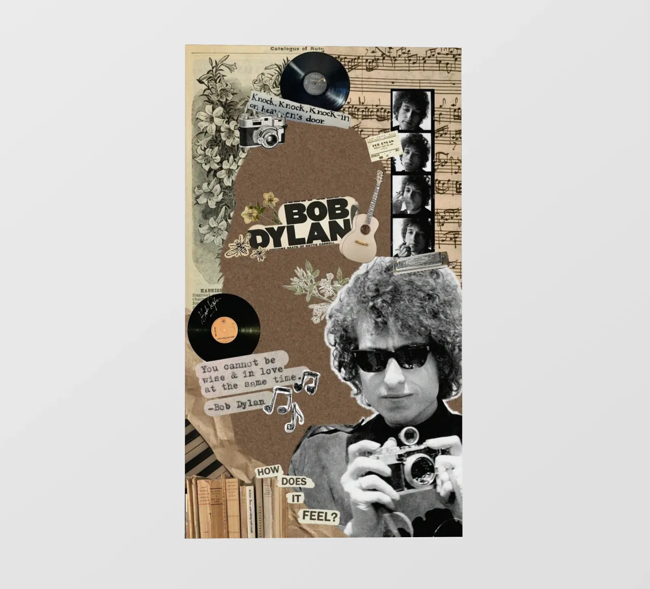 Una noche íntima con Bob Dylan lámina retroiluminada de xerico