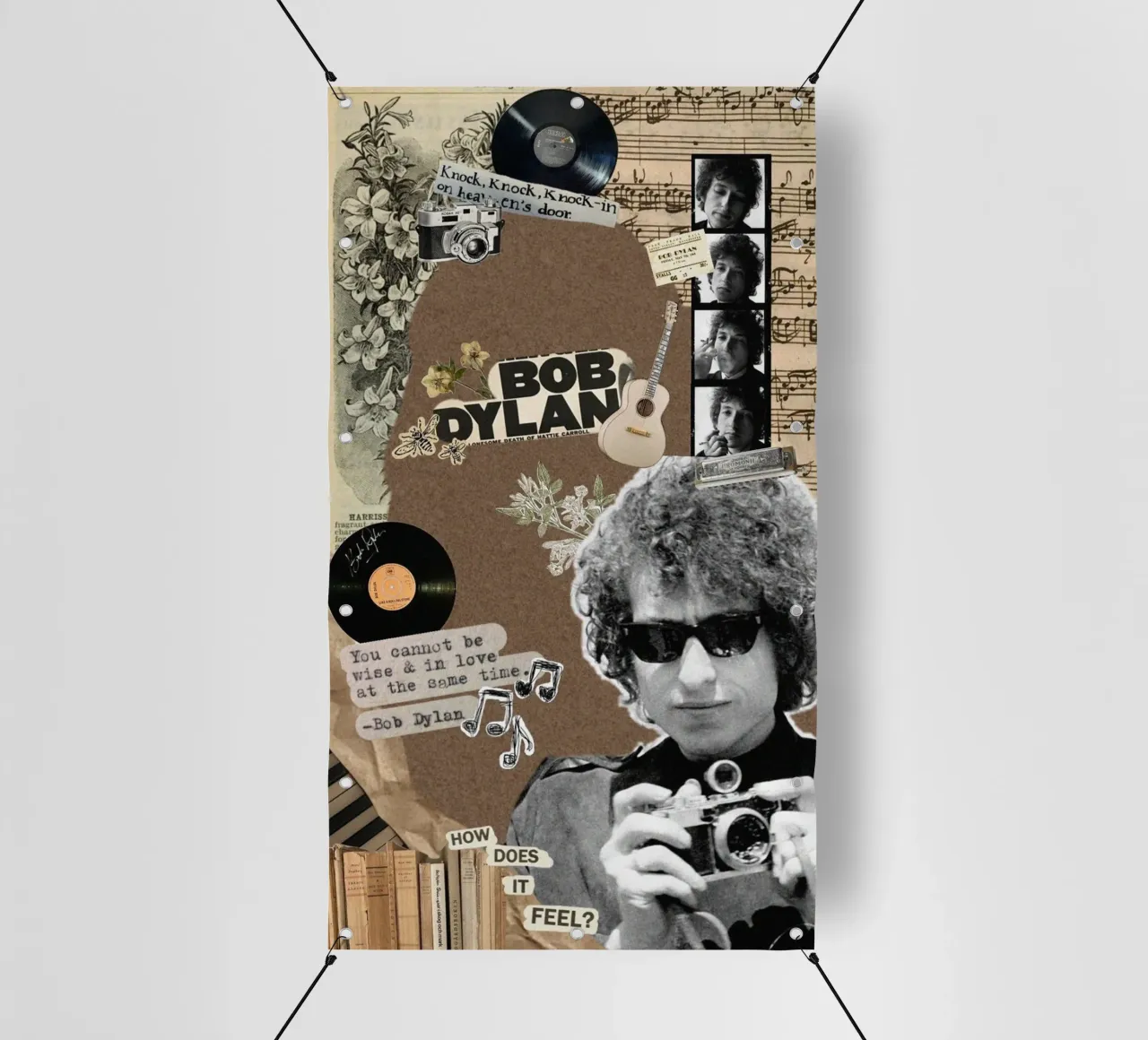 Una notte intima con Bob Dylan telo in pvc da xerico