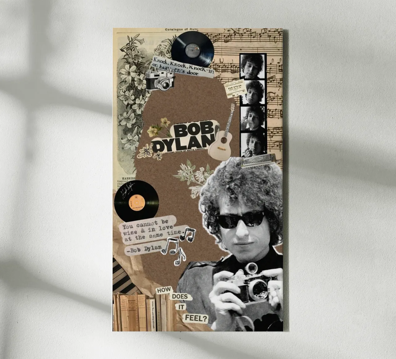 Una notte intima con Bob Dylan tela con Cornice a cassetta da xerico