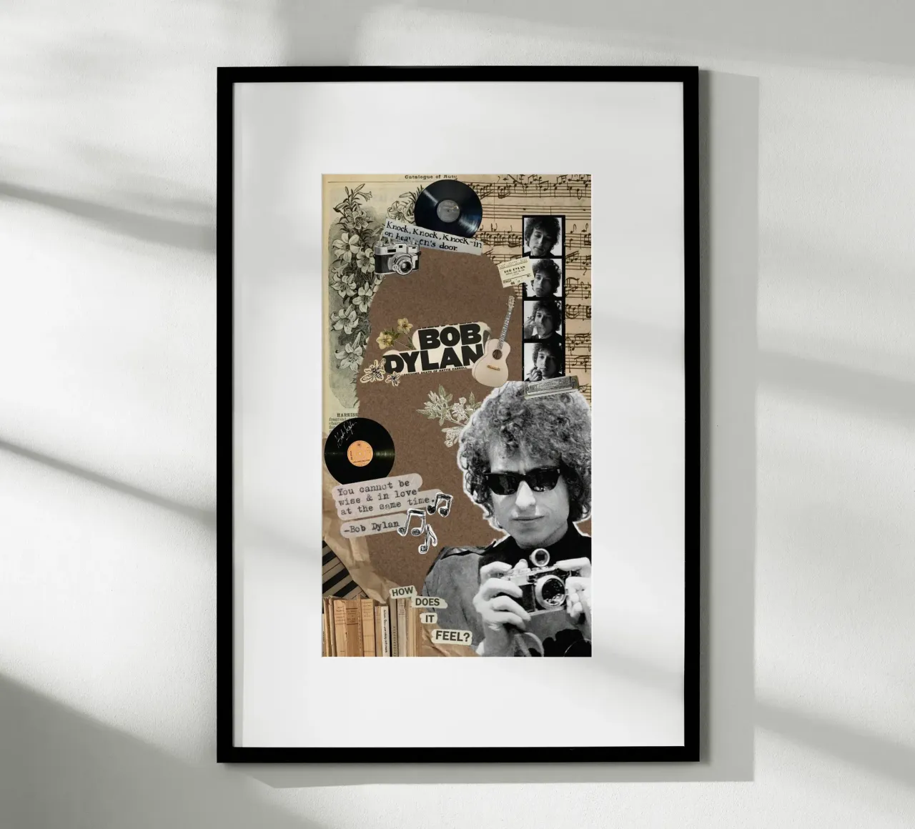 Una notte intima con Bob Dylan poster con telaio in legno da xerico