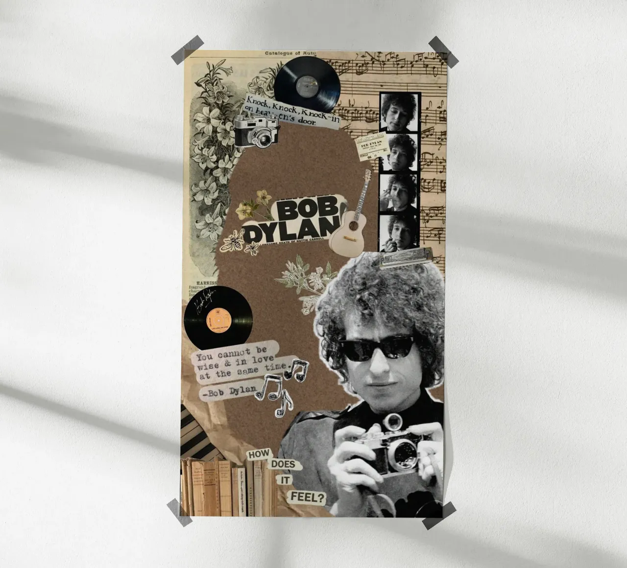 Una notte intima con Bob Dylan poster con telaio in legno da xerico