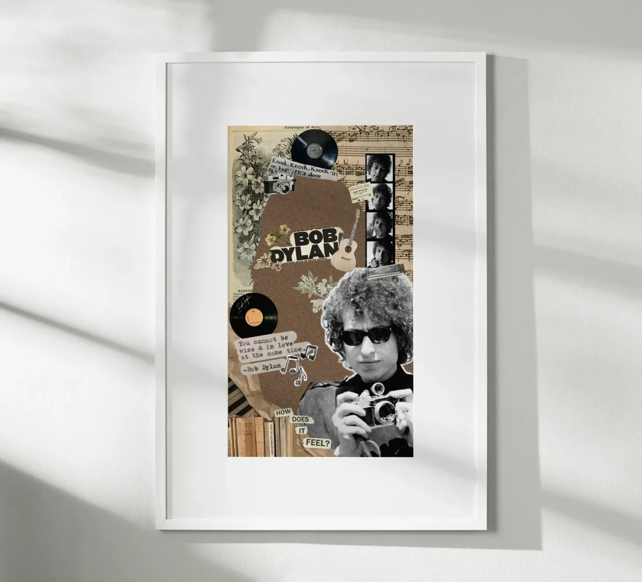 Una notte intima con Bob Dylan poster con telaio in legno da xerico