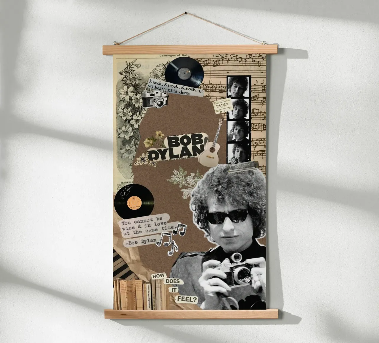Una notte intima con Bob Dylan poster con telaio in legno da xerico