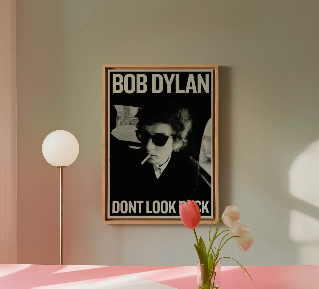 Muzikale verhalen van Bob Dylan canvas met Baklijst van xerico