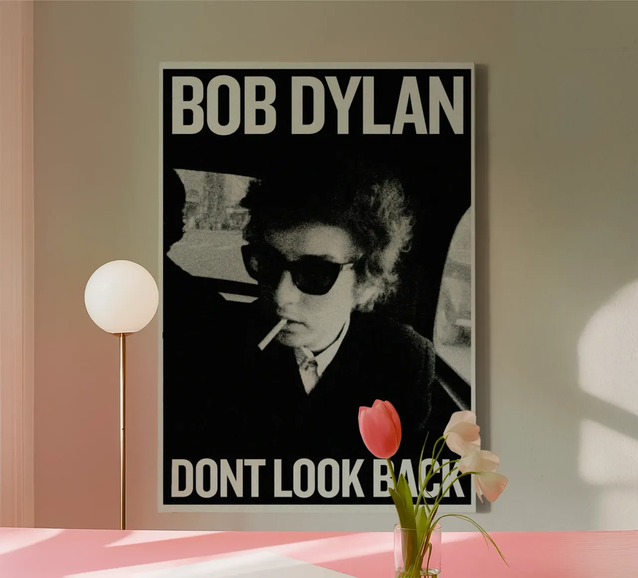 Muzikale verhalen van Bob Dylan canvas met Baklijst van xerico