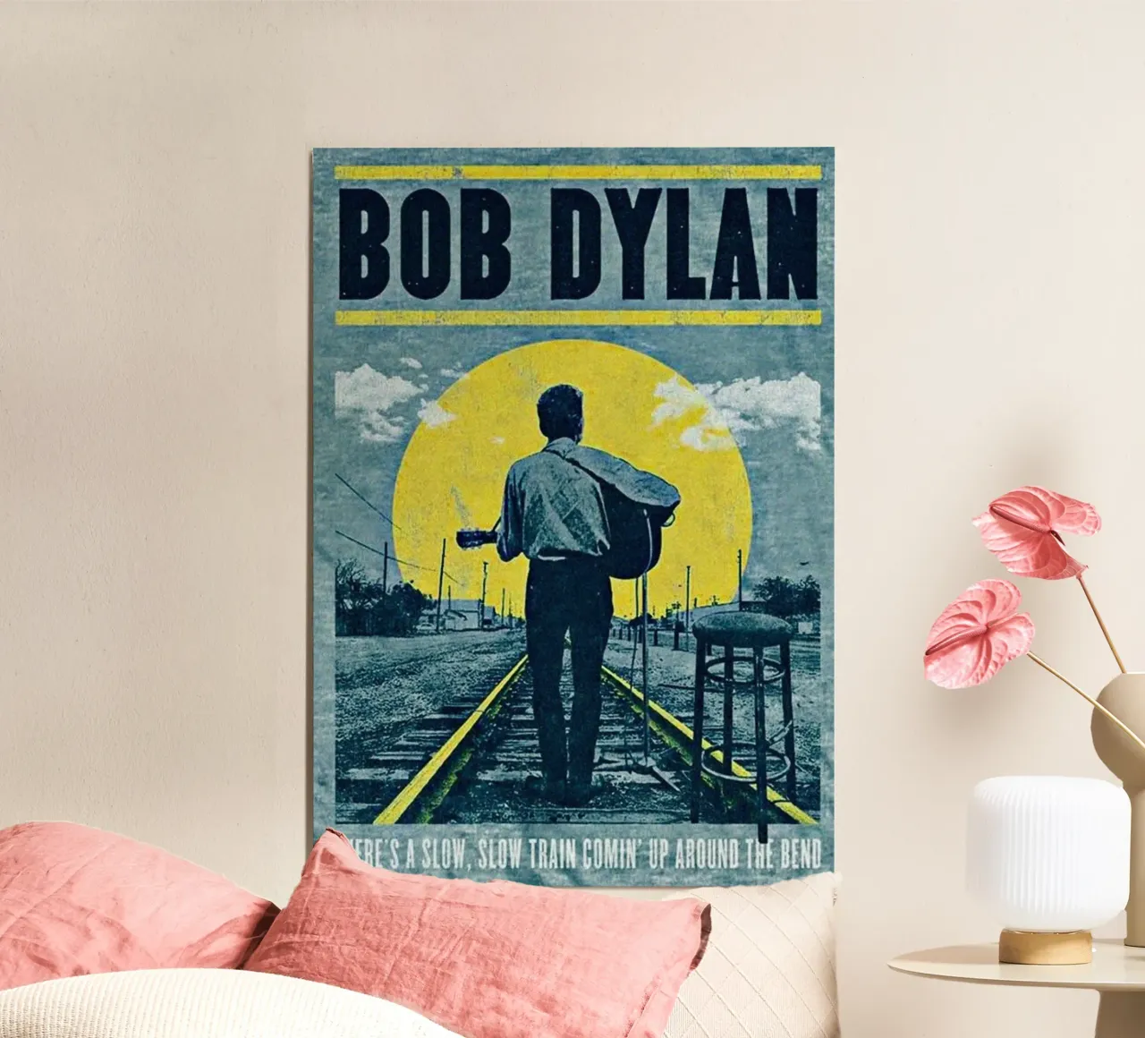 Il tour di Bob Dylan senza tempo poster con telaio in plastica da xerico