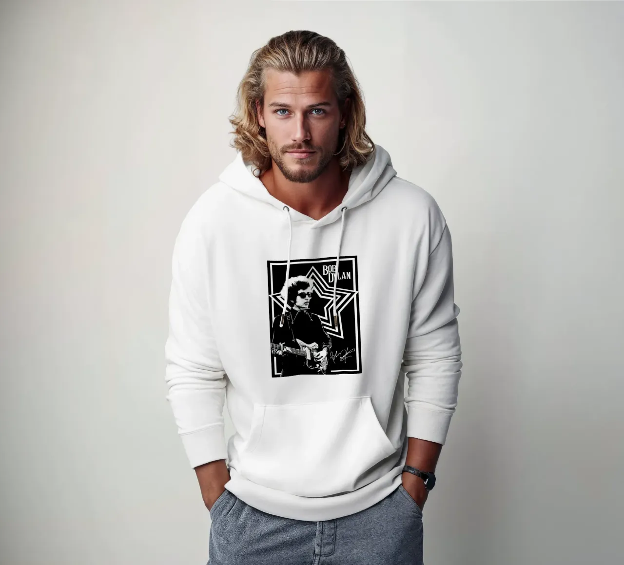 Una notte con Bob Dylan felpa con cappuccio da xerico