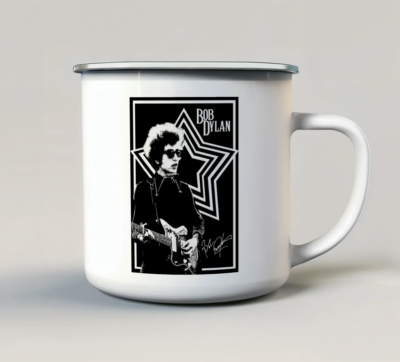 Una notte con Bob Dylan tazza in smalto da xerico