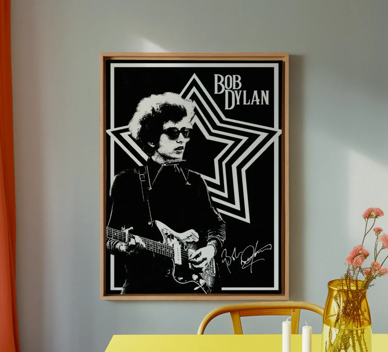Una notte con Bob Dylan tela con Cornice a cassetta da xerico