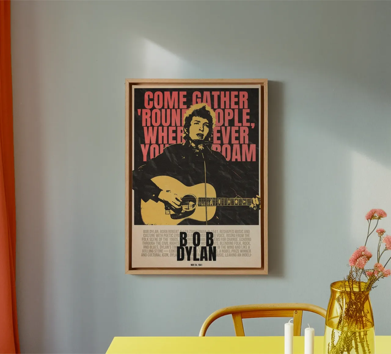 Bob Dylan Verhaal in Liedjes canvas met Baklijst van xerico