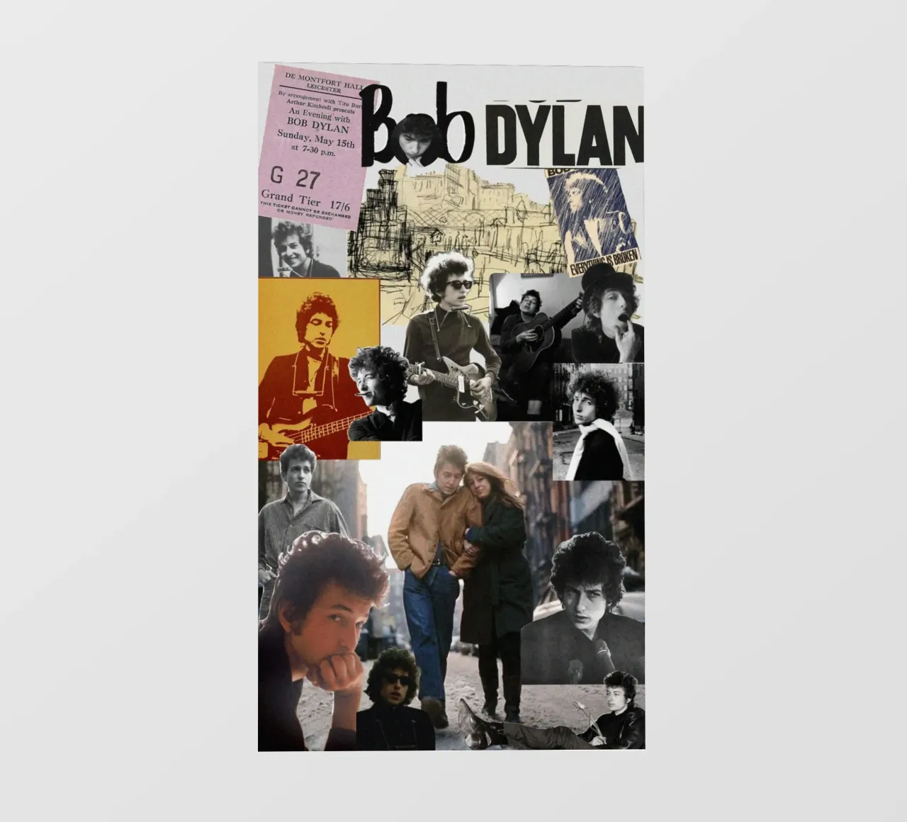 Bob Dylan dal vivo in concerto telo in pvc da xerico