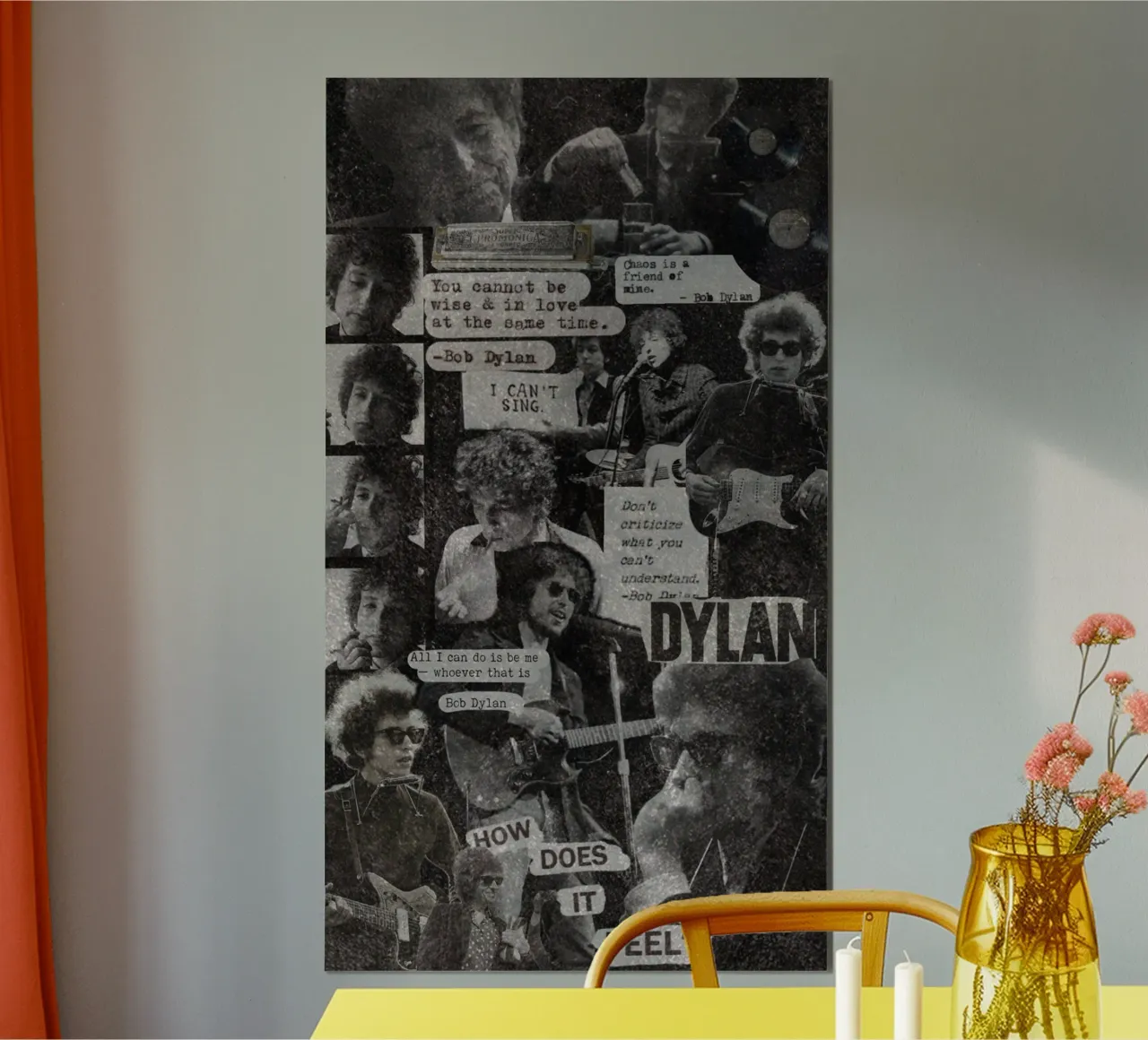 Bob Dylan Sogni elettrici poster con telaio in plastica da xerico