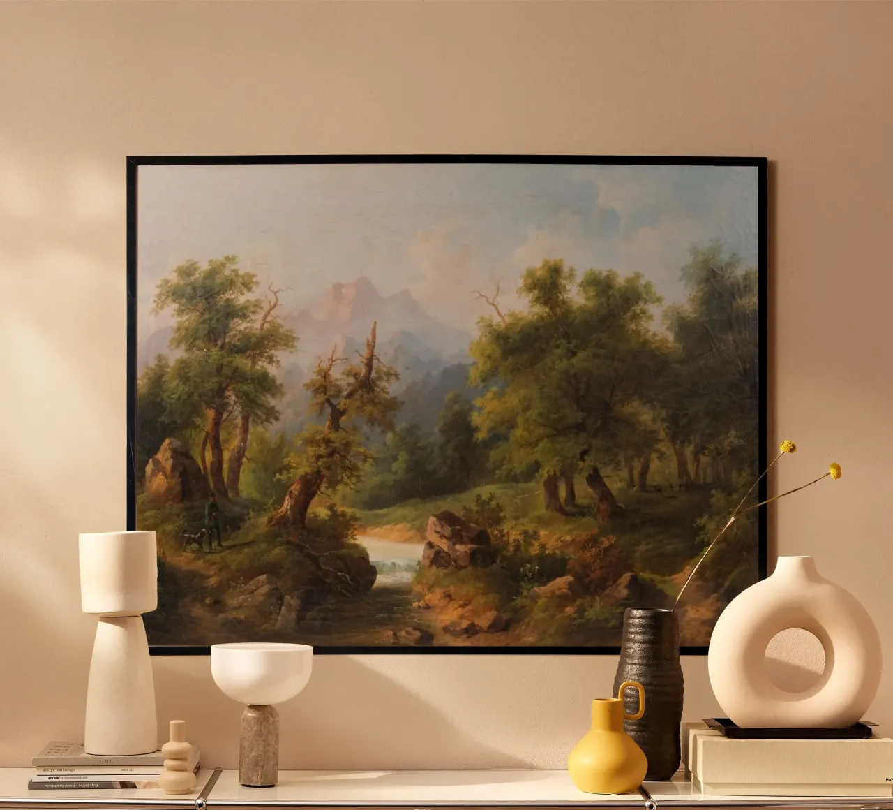 uomo che trasporta un animale domestico poster da pleceng shope