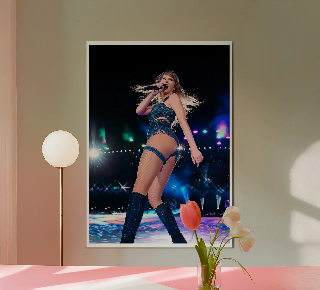 L'evoluzione di Taylor Swift poster con telaio in alluminio da dfgtfdt