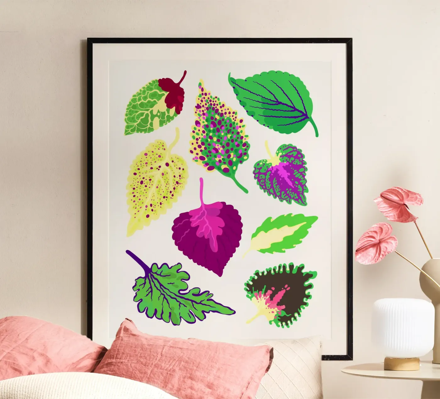 Coleus Leaves poster da Lidia Blomgren