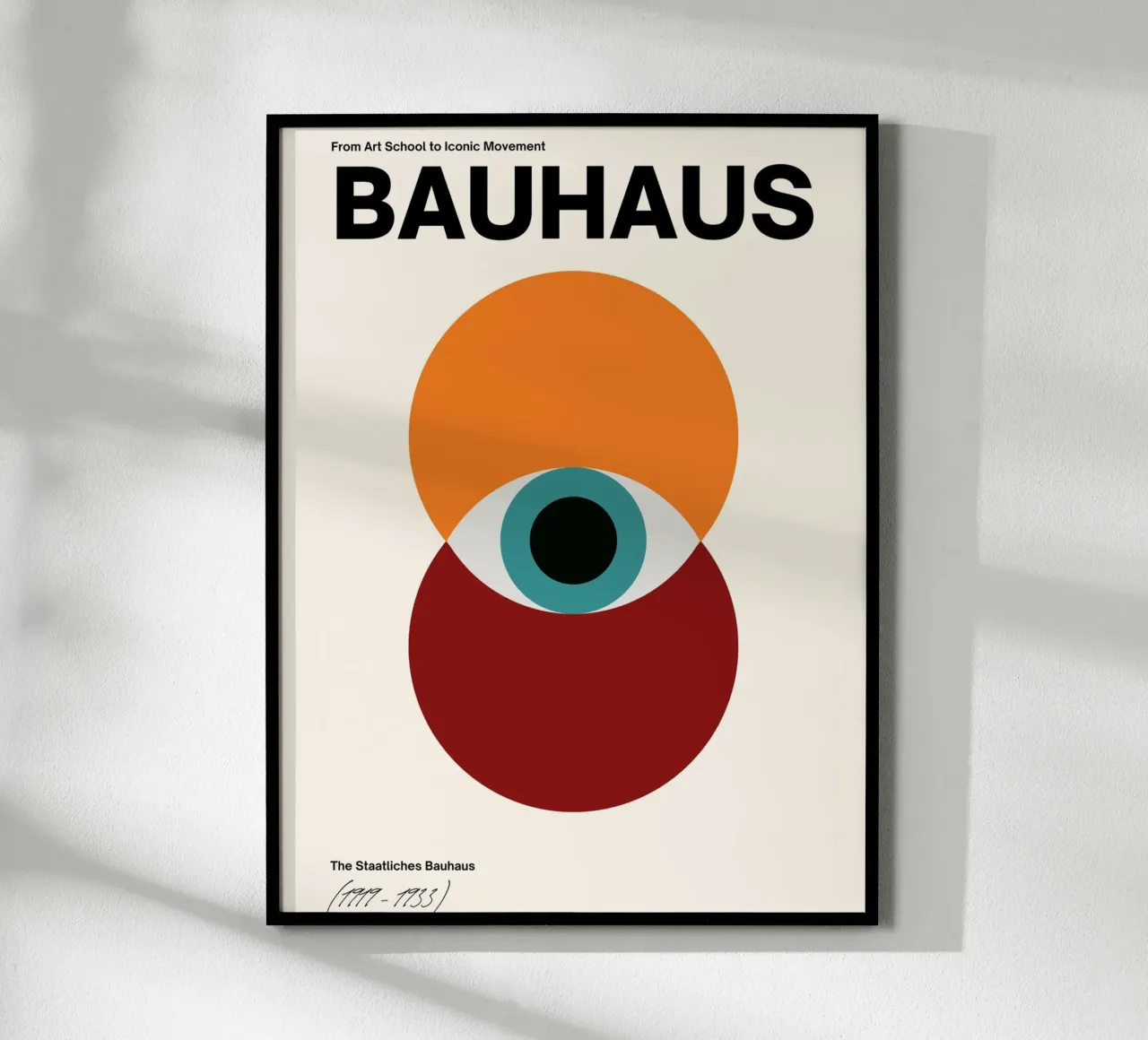 Poster sulla geometria Bauhaus poster con telaio in alluminio da Casa Calm
