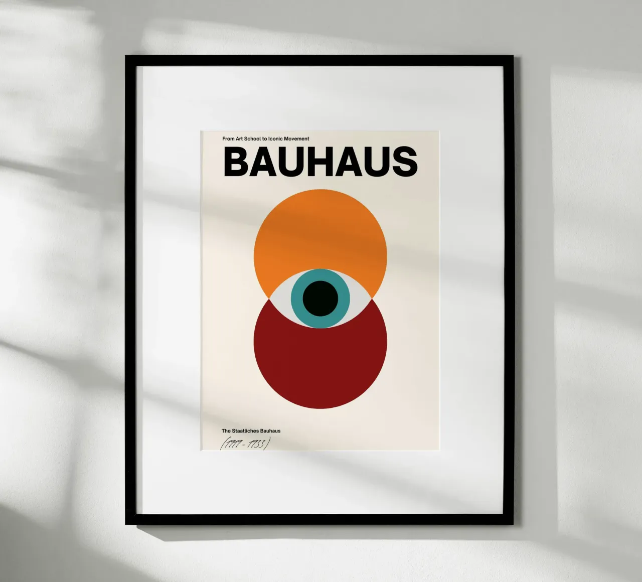 Poster sulla geometria Bauhaus poster con telaio in alluminio da Casa Calm