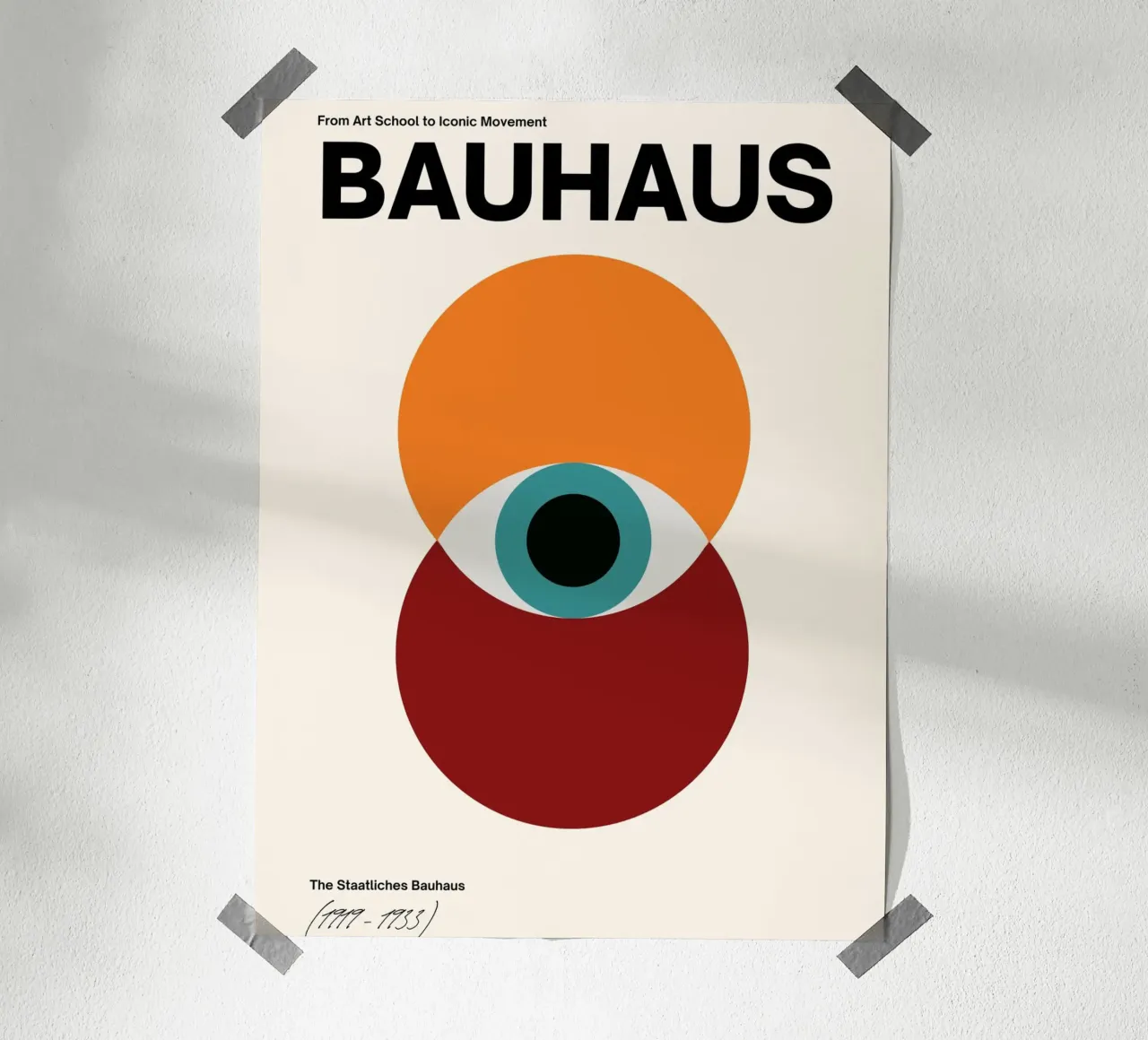 Poster sulla geometria Bauhaus poster con telaio in alluminio da Casa Calm