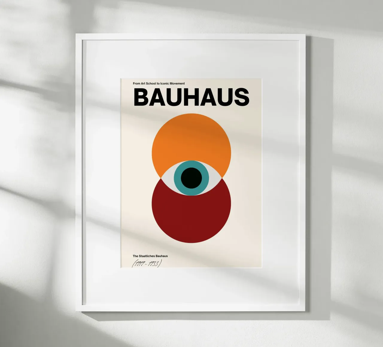 Poster sulla geometria Bauhaus poster con telaio in alluminio da Casa Calm