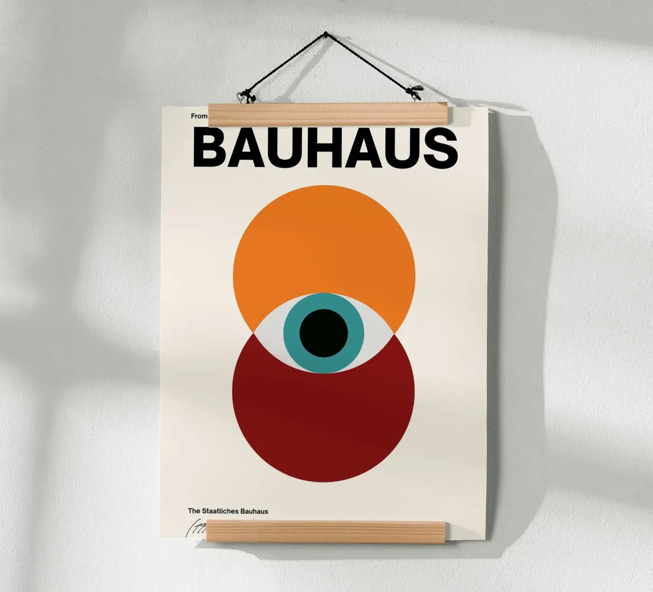 Poster sulla geometria Bauhaus poster con telaio in alluminio da Casa Calm