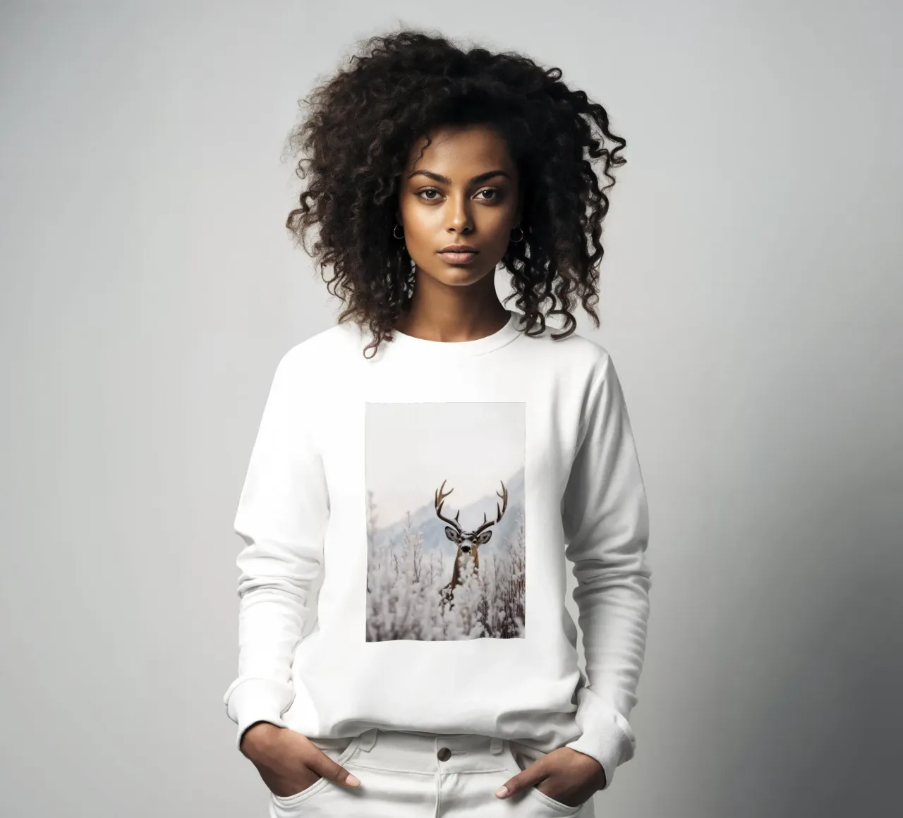 Curious Deer felpa da treechild