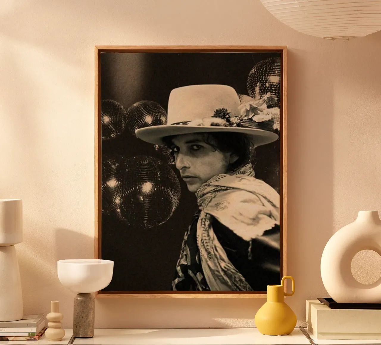 Canzoni di Bob Dylan tela con Cornice a cassetta da xerico