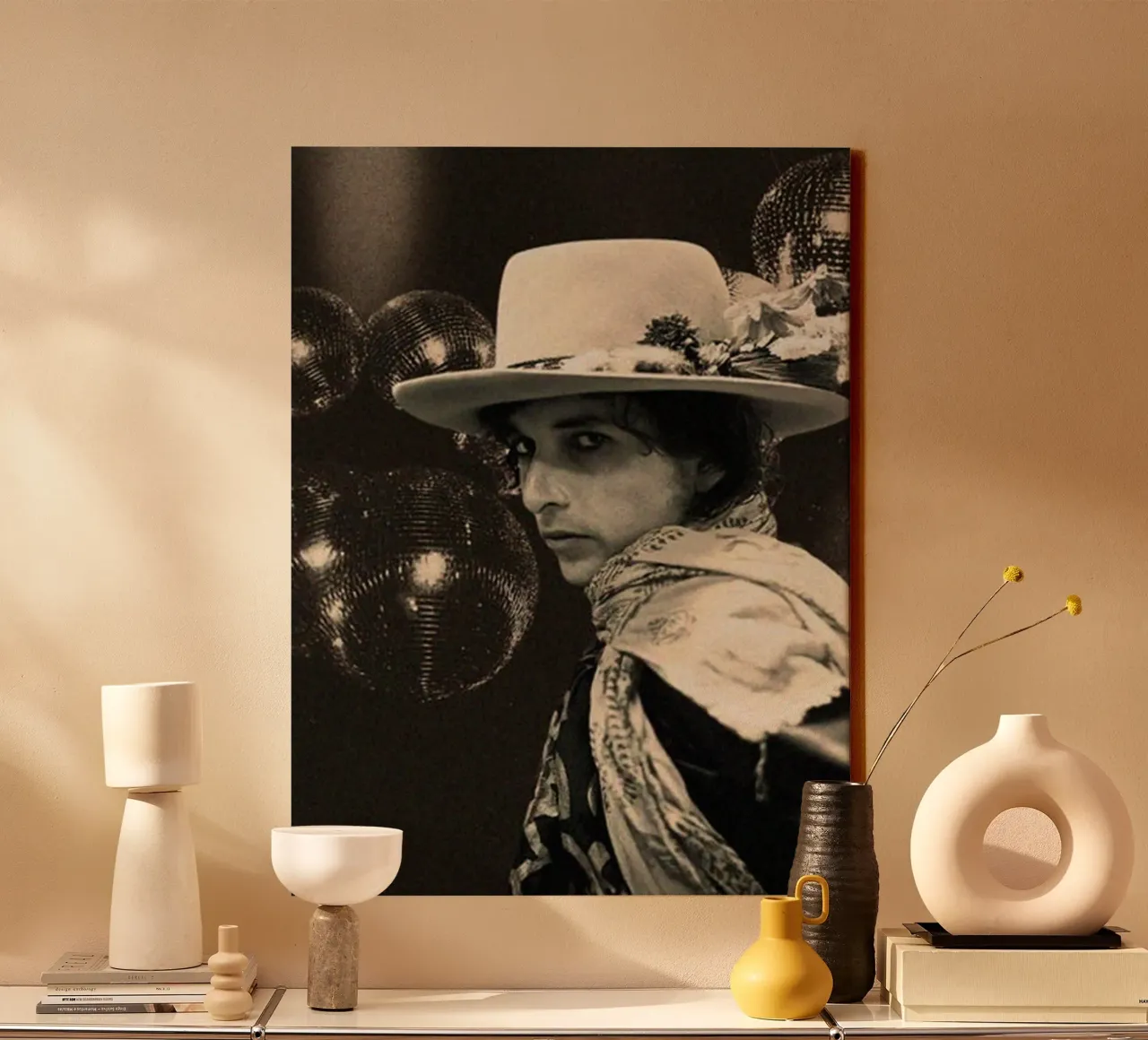 Canzoni di Bob Dylan tela con Cornice a cassetta da xerico