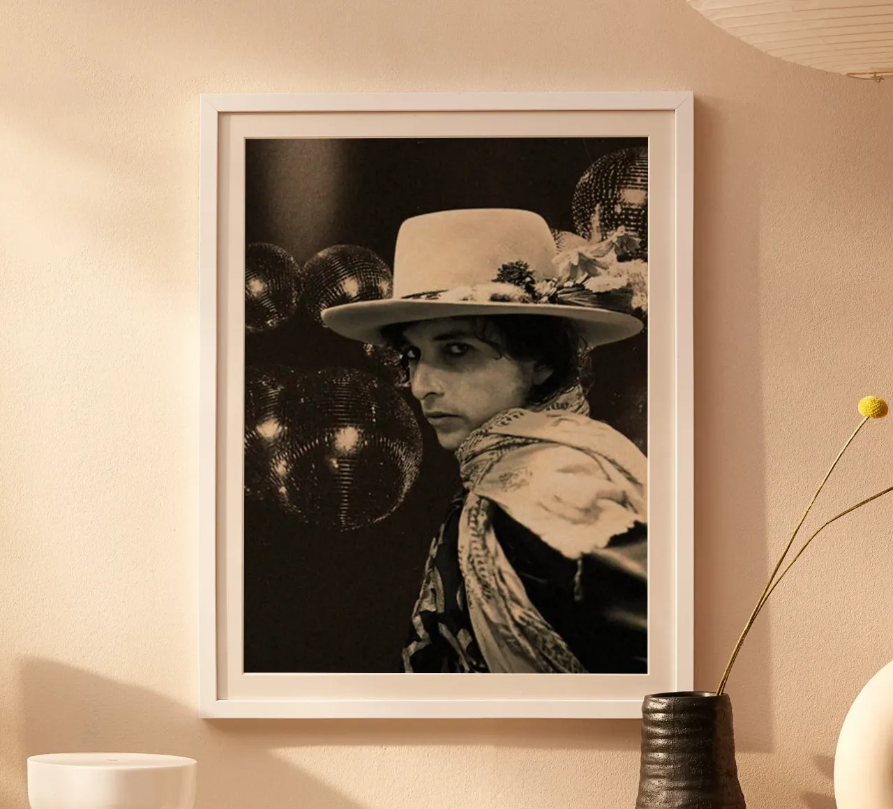 Canzoni di Bob Dylan poster con telaio in plastica da xerico