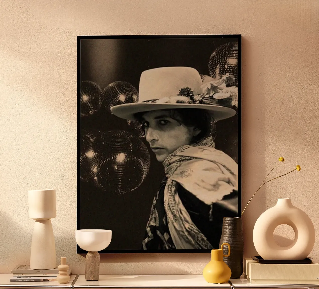 Canzoni di Bob Dylan poster con telaio in plastica da xerico