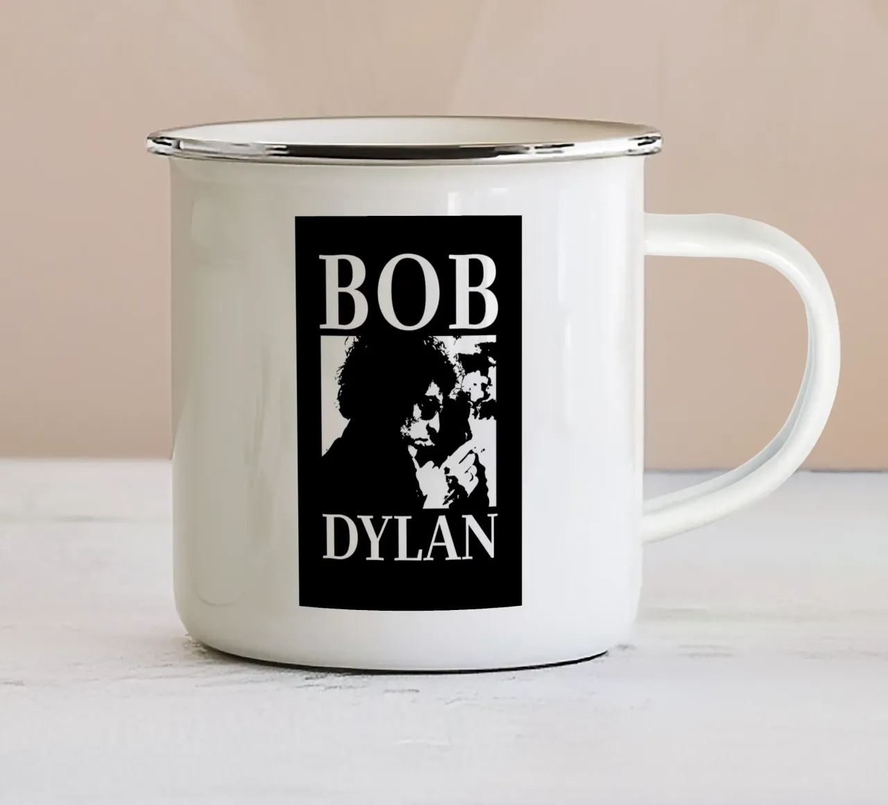 Tour mondiale di Bob Dylan tazza in smalto da xerico